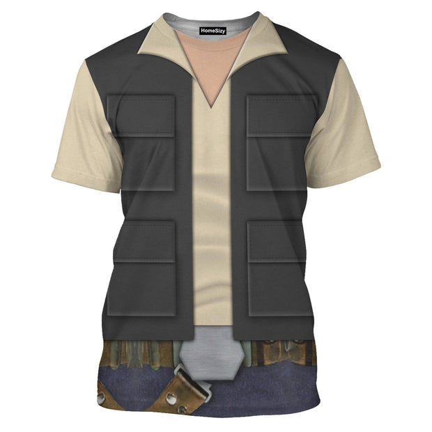 Han Solo Stwa Cosplay Costume - 3D Tshirt
