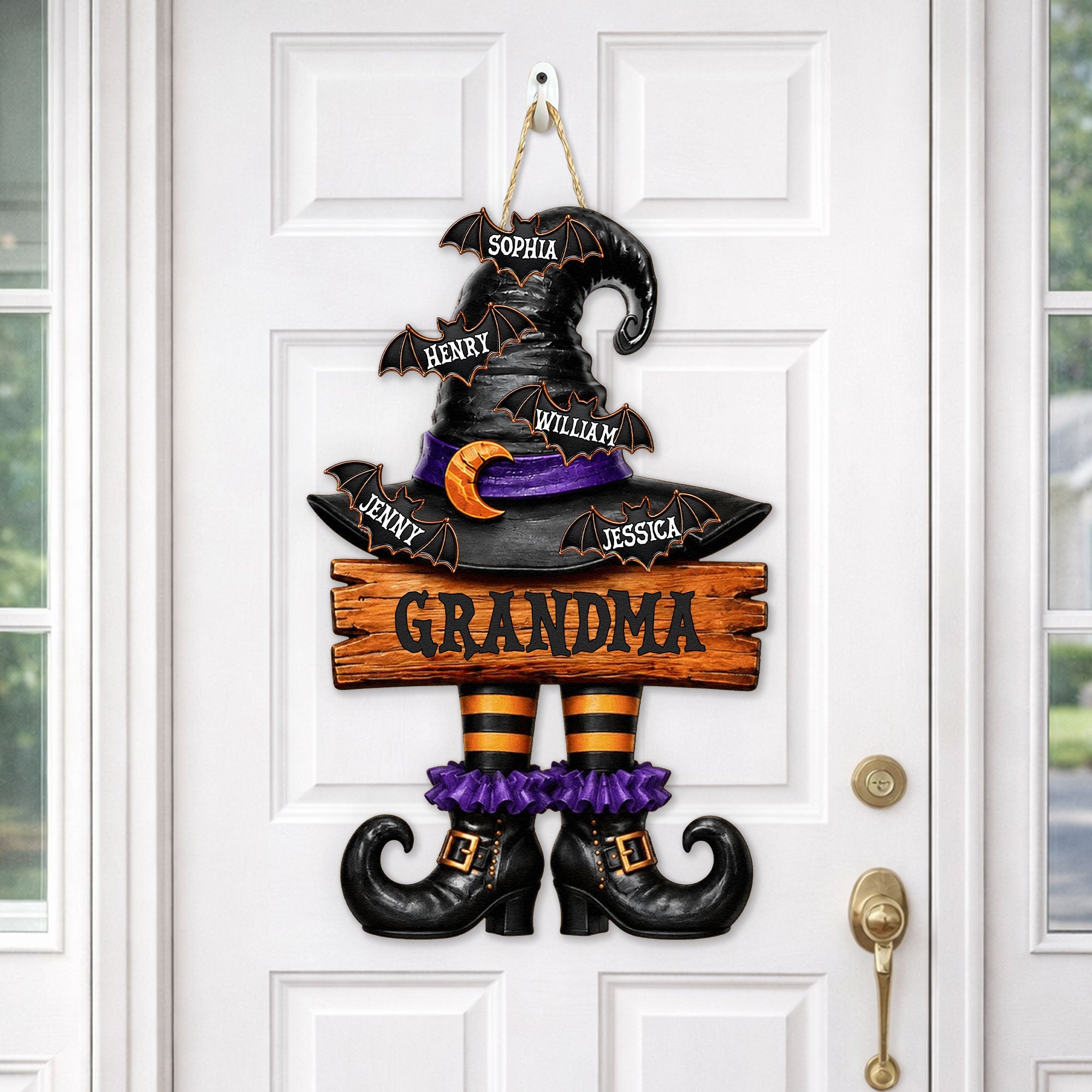 grandma witch personalized wood sign 2