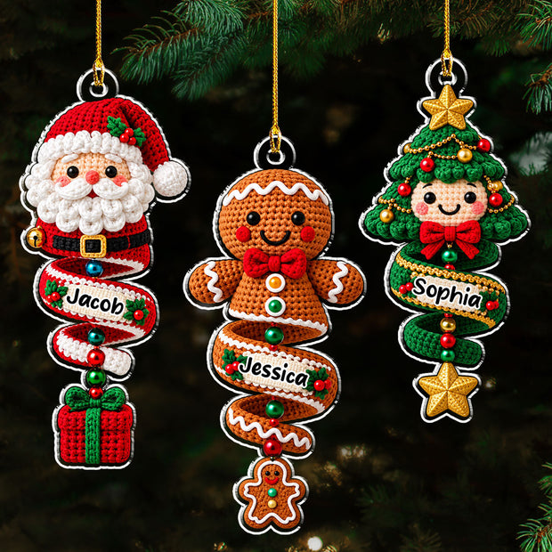 Merry Little Miracle- Personalized Acrylic Ornament - Gift For Family