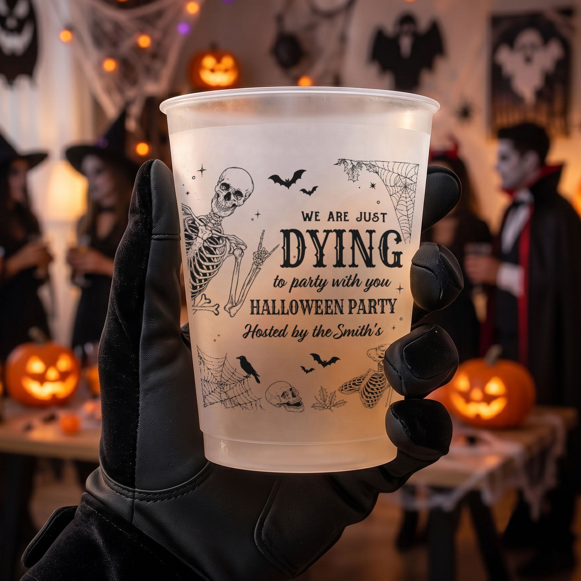 halloween party funny skeleton meme personalized cups 7