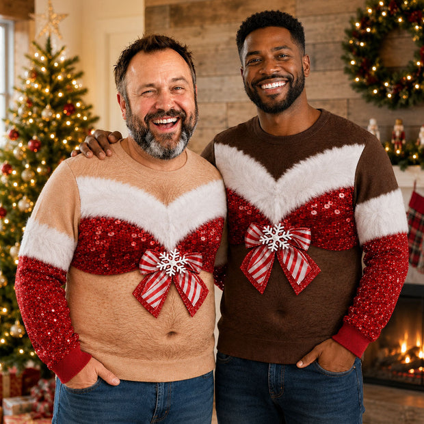 Custom Funny Sexy Men Christmas Gifts For Him - Personalized Ugly Sweater
