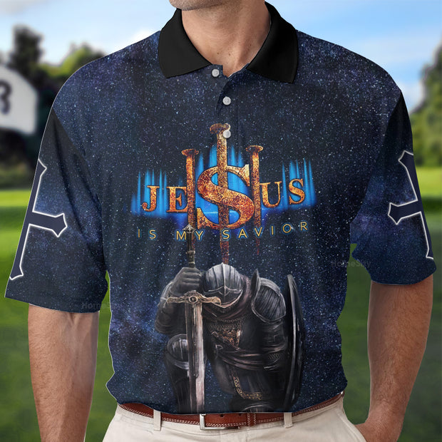 A Child Of God Jesus A Man of Faith A Warrior Of Christ Polo Shirts QT301104Lb