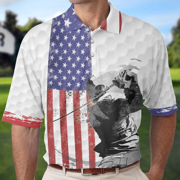 American Golfer Short Sleeve Golf Polo Shirt QT307365