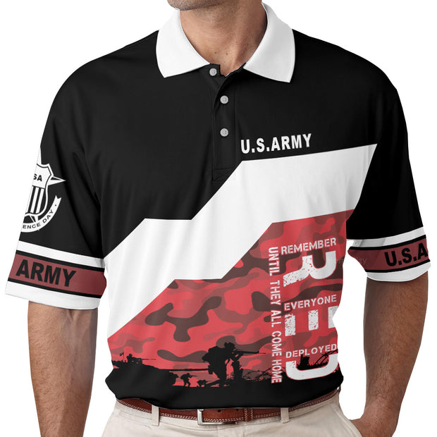 Red Until They All Come Home USA - Polo QT309809