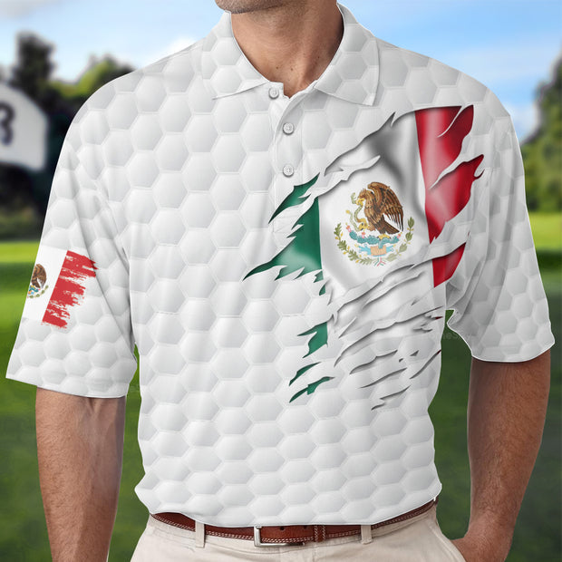 Mexico Golf Flag Custom Cosplay Polo Shirt QT304084La