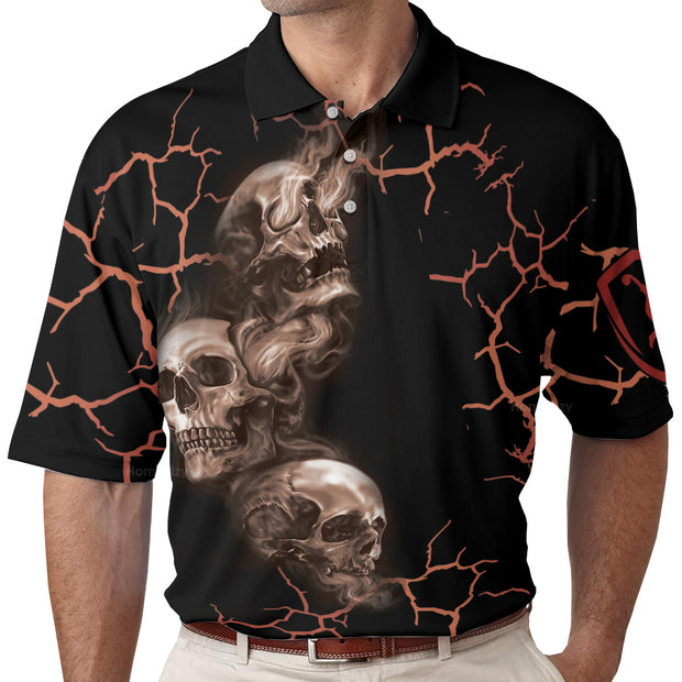 Scary Skull Billiards Aim Shoot Polo Shirt QT304116La