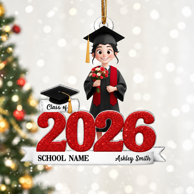 Class Of 2026 Graduation Celebrating Gift For Graduate - Personalized Acrylic Ornament
