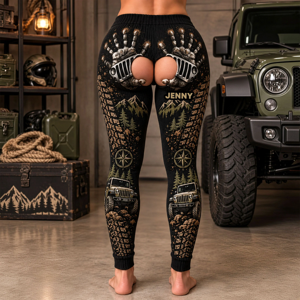 Off-Road Girls Custom Name Gift For Her - Personalized Leggings