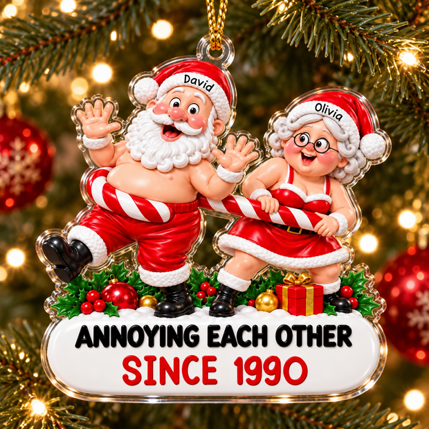 Annoying Each Other Funny Christmas Gift For Couple - Personalized Acrylic Ornament