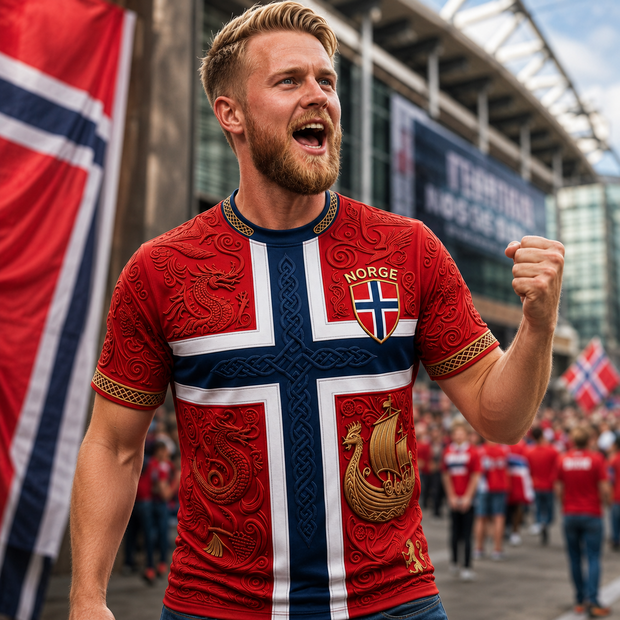 Norway World Cup 2026 Collar Soccer Jersey - Personalized Soccer Jersey - Gift For Football Lovers, World Cup
