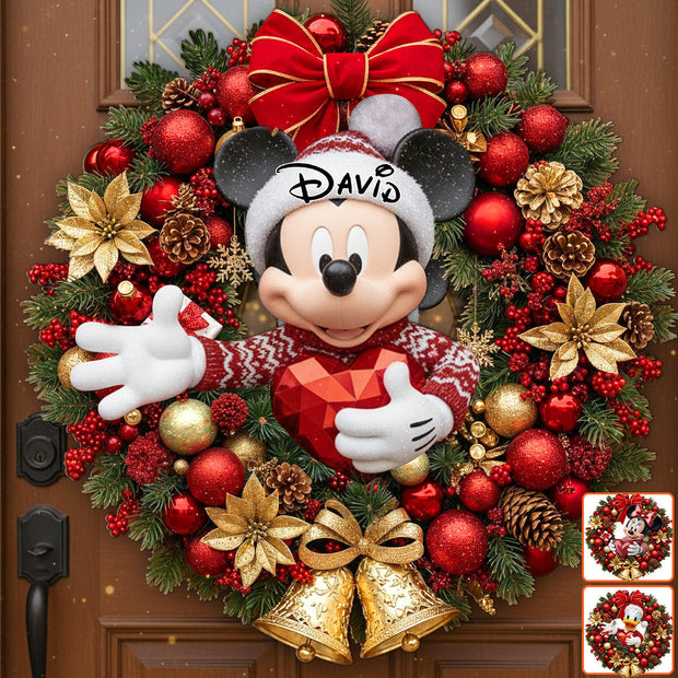 Merry Christmas - Personalized Mouse Custom Shaped Wood Sign CT01
