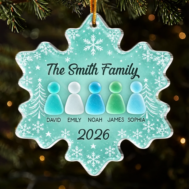 Love Makes Christmas Complete Custom Name Gift For Family - Personalized Acrylic Ornament