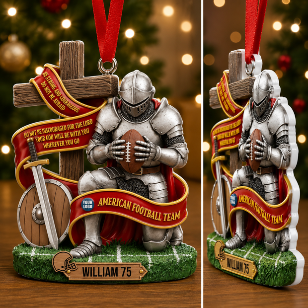 Football Ornament - Personalized 3D Acrylic Ornament - Gift For Football Fans