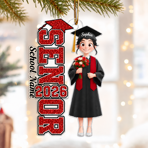 Senior Graduation Christmas Gift For Seniors, Graduates - Personalized Acrylic Ornament
