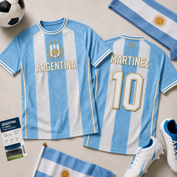 Argentina Global Football Championships 2026 - Personalized Soccer Jersey - Gift For Football Lovers, World Cup
