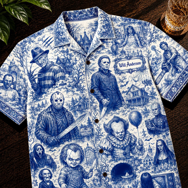 Retro Horror Hawaiian Shirt Personalized Hawaiian Shirts - Gifts For Horror Lovers
