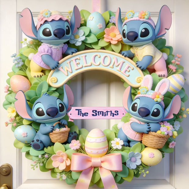 Easter Blue Monster - Personalized Custom Shaped Wood Sign CT01