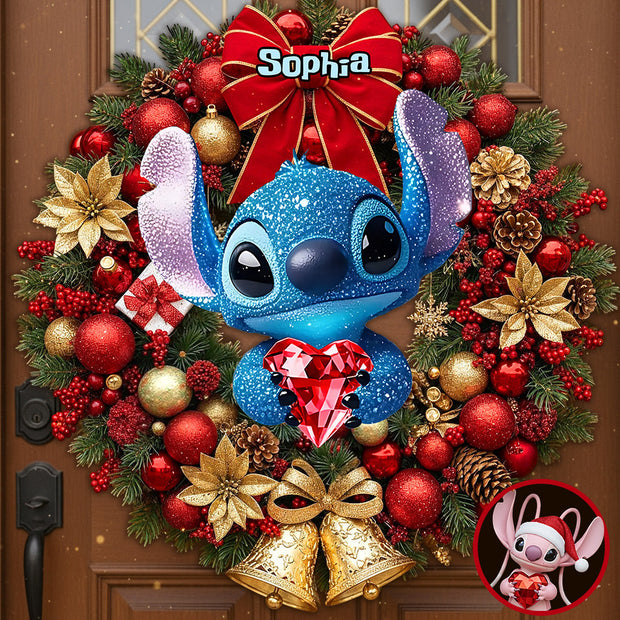 Sti Merry Christmas - Personalized Ohana Custom Shaped Wood Sign CT01