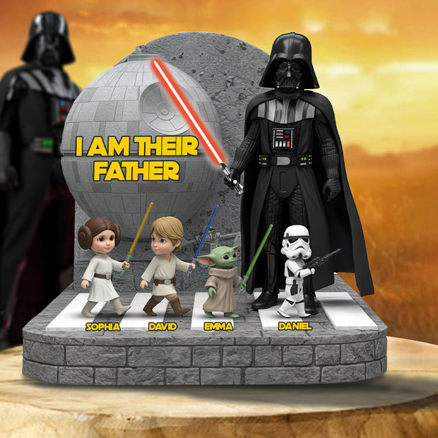 I'm Their Father - Personalized The Force Custom Shaped Acrylic Plaque CT01
