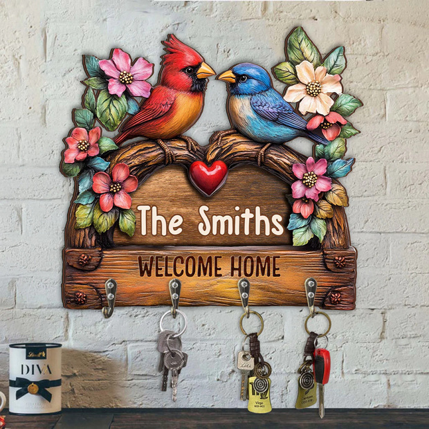 Welcome Home - Personalized Shaped Hanging Rack - Gift For Gardening Lovers