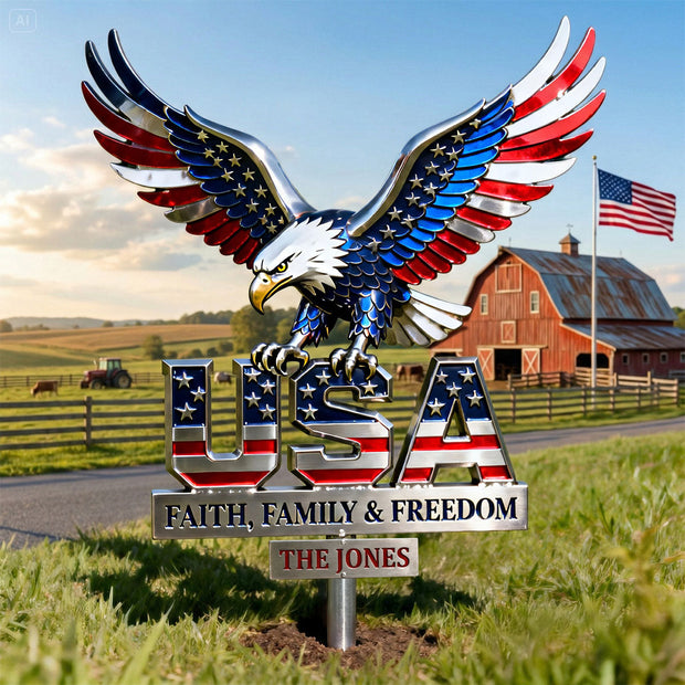 American Eagle - Personalized Commemorative Metal Sign - 250th Anniversary Gift