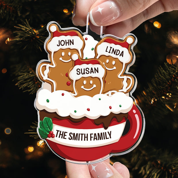 Gingerbread Christmas - Personalized Acrylic Ornament - Christmas Gifts For Family, Grandma, Tree Decor HH01