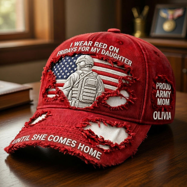 Proud Military Mom - Personalized Classic Cap - Gift For Veterans