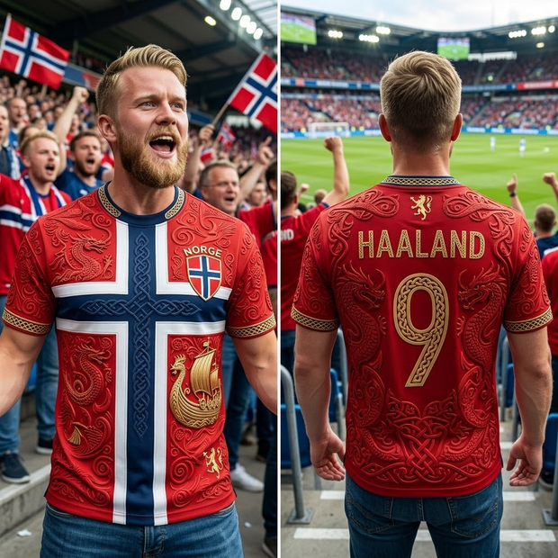 Norway World Cup 2026 Collar Soccer Jersey - Personalized Soccer Jersey - Gift For Football Lovers, World Cup