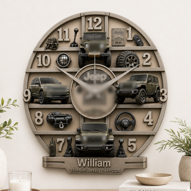 Vintage Off-Road Legend - Personalized Wall Hanging Clock - Gift For Off-Road Lovers