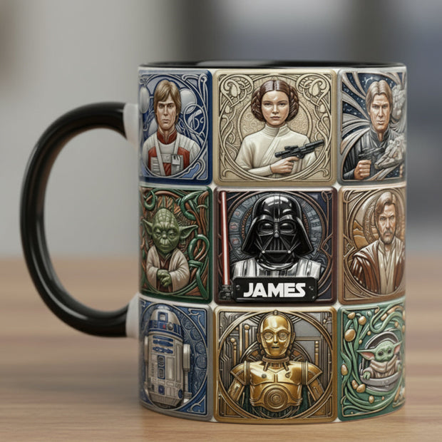 The War Of The Stars - Personalized Accent Mug CT01