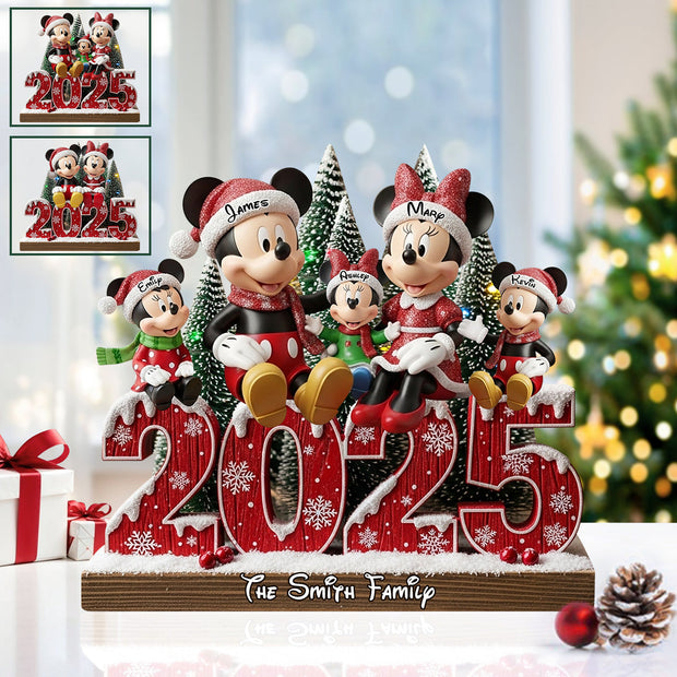 Magic Mouse Family - Personalized Custom Shaped Acrylic Plaque CT01