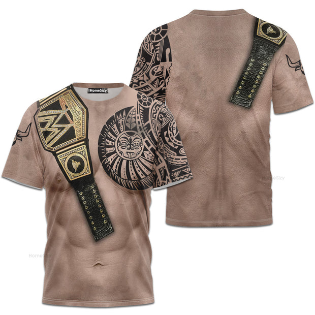 Dwayne The Rock Johnson Funny Cosplay Costume - 3D Tshirt