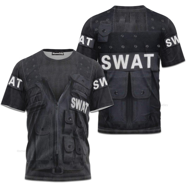 Swat Uniform Cosplay Costume - 3D Tshirt