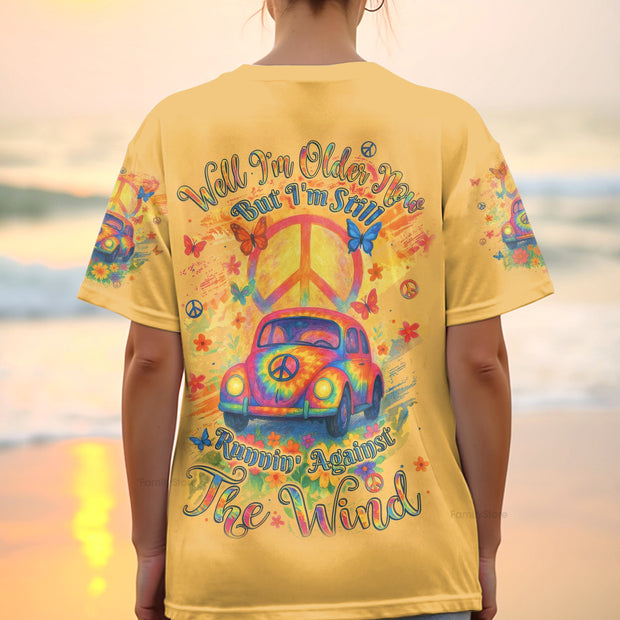 Well I'm Older Now but I'm still Runnin' Against the Wind - Vintage Car Graphic - AOP Shirts QT5060804