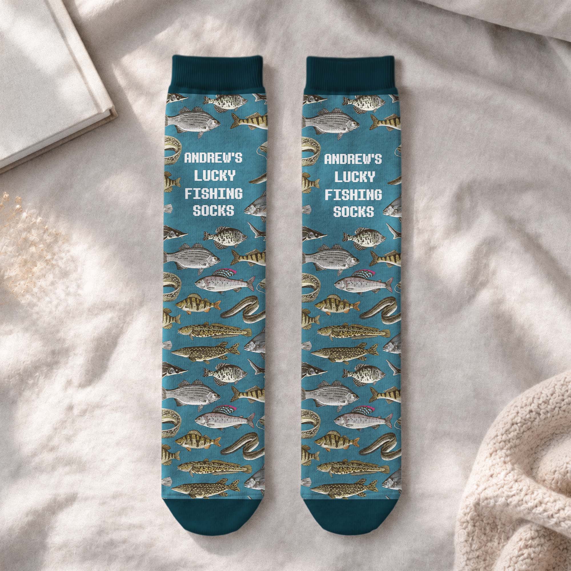 my lucky fishing socks personalized socks 4