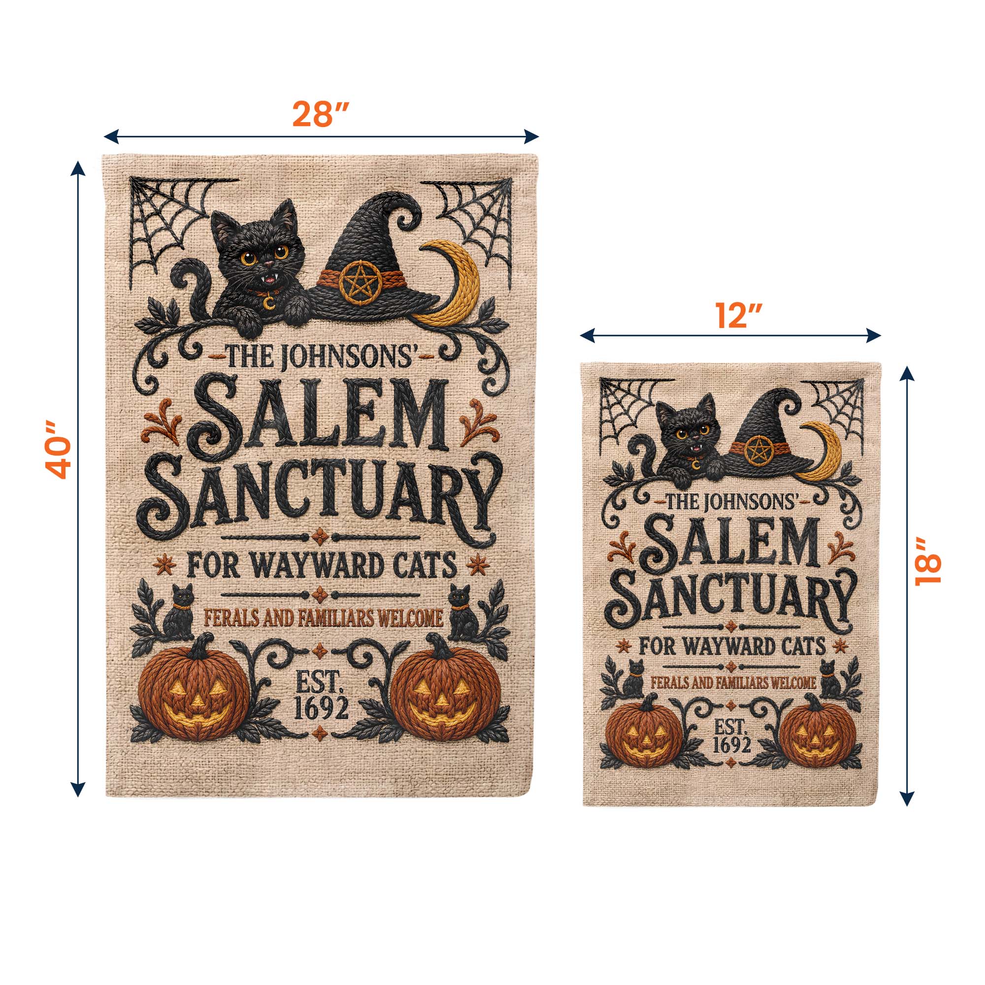 salem sanctuary for wayward cats ferals and familiars welcome personalized flag 6