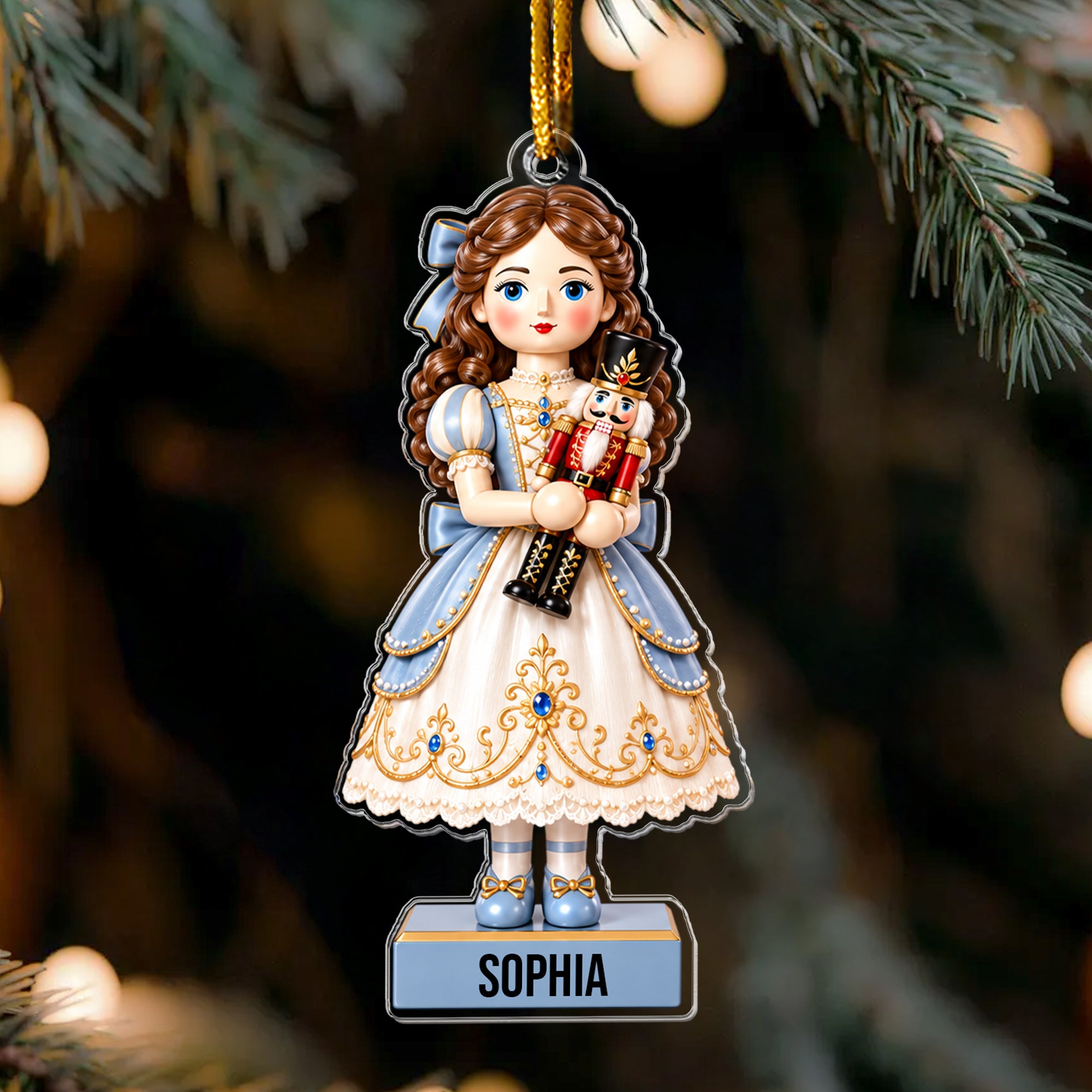 the nutcracker custom name and character personalized ornament 1