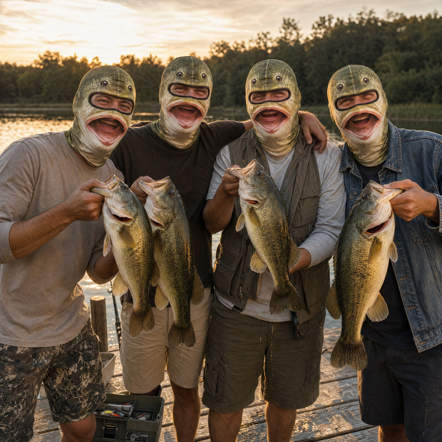 Funny Costume Headwear Gift For Fishing Lovers - Personalized Balaclava Face Mask