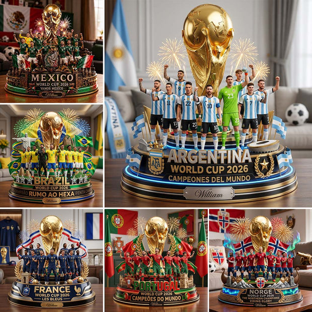 My Team Will Be The Champion - Personalized Custom Shaped Acrylic Plaque - Gift For Football Lovers, World Cup
