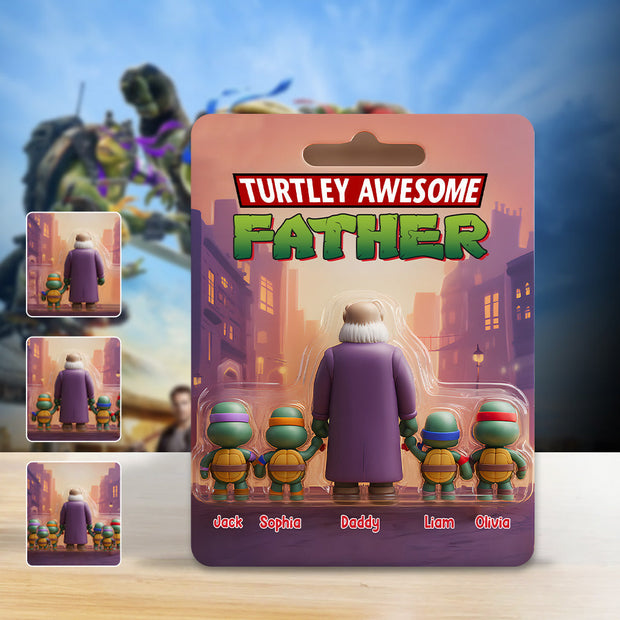 Turtley Awesome Father - Personalized Acrylic Plaque - Home Decor Gift for Father's Day