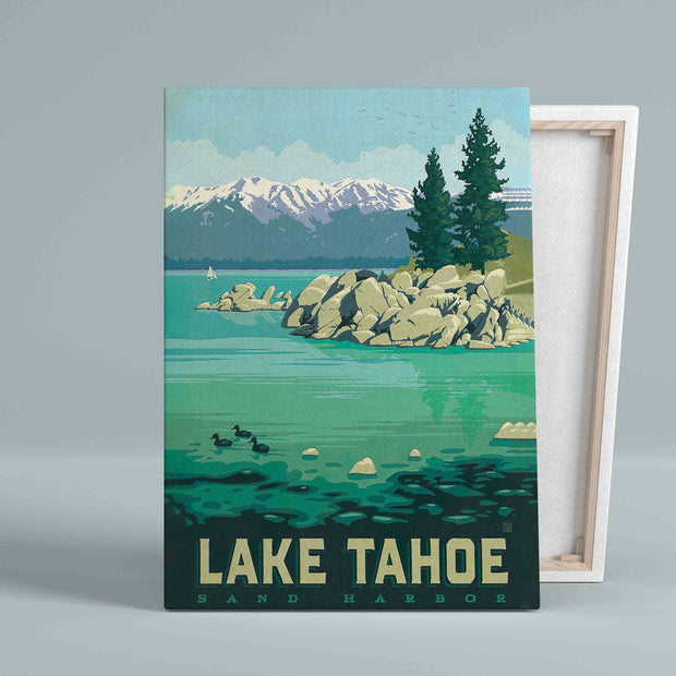 Lake Tahoe Sand Harbor Painting Canvas HY208013