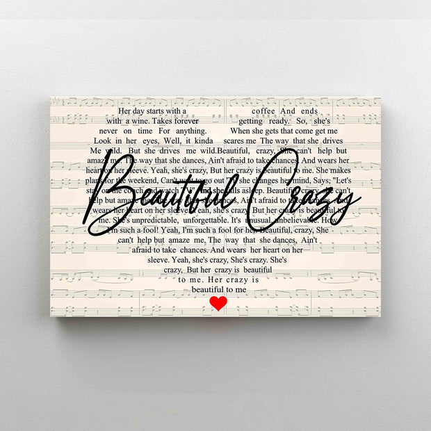 Beautiful Crazy Valentine Love Couple Canvas QT211622Ee