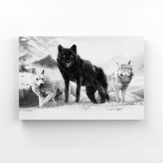 Leader Of The Pack Wolf Animal Christmas Canvas QT303335Ee