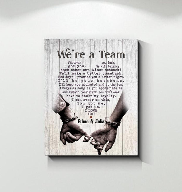 We're A Team Couple Canvas QT302140Ee