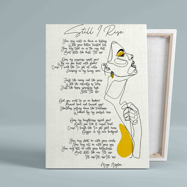 Still I Rise Maya Angelou Poem Female Empowerment Inspirational Canvas HY205011