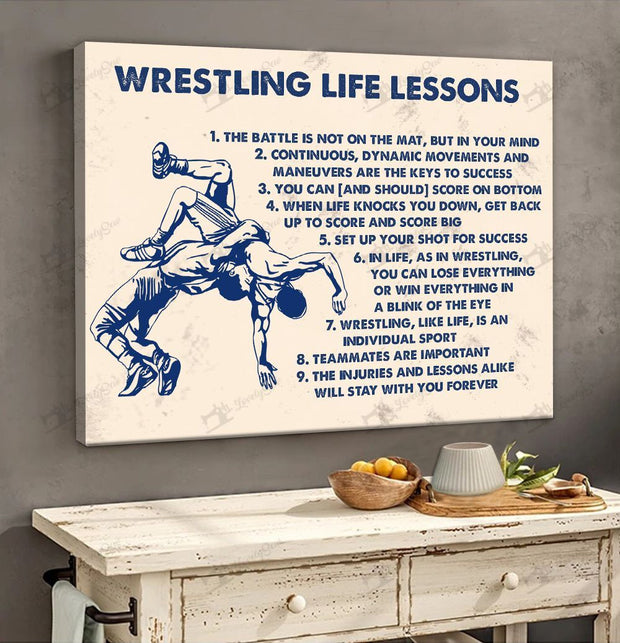 Wrestling Life Lessons Canvas