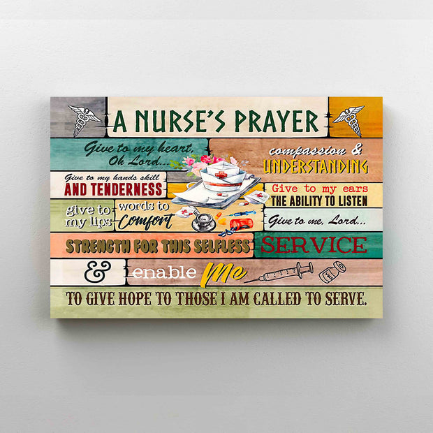 A Nurse's Prayer Nurse Canvas QT306091Ef