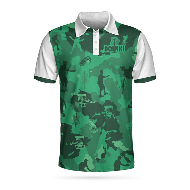 Camouflage Texture Doink Disc Golf Polo Shirt QT211503La