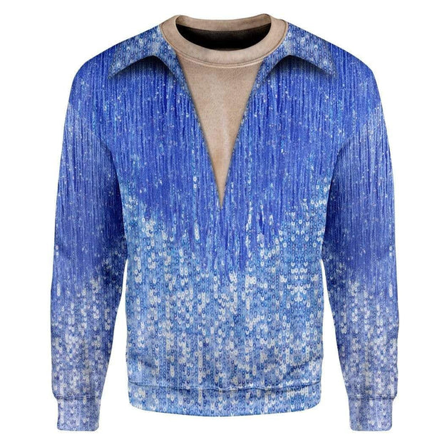 3D Neil Diamond Blue Suit Custom Cosplay Costume Unisex Pullover Sweatshirt QT210741Hc