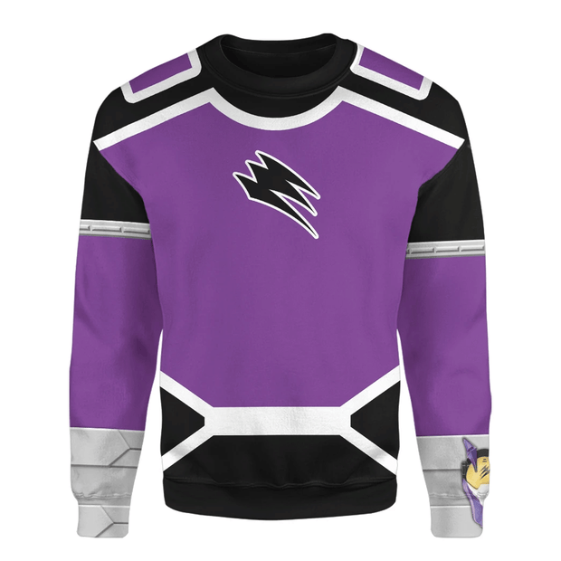 3D Power Ranger Jungle Fury Wolf Ranger Custom Cosplay Costume Pullover Sweatshirt Ugly Sweater QT208040Hc